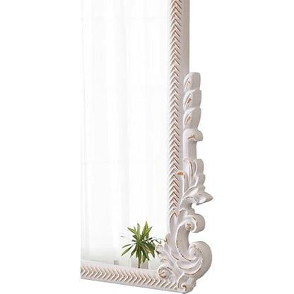 Vintage Arch Mirror 30 X 23 Inch, Distressed White