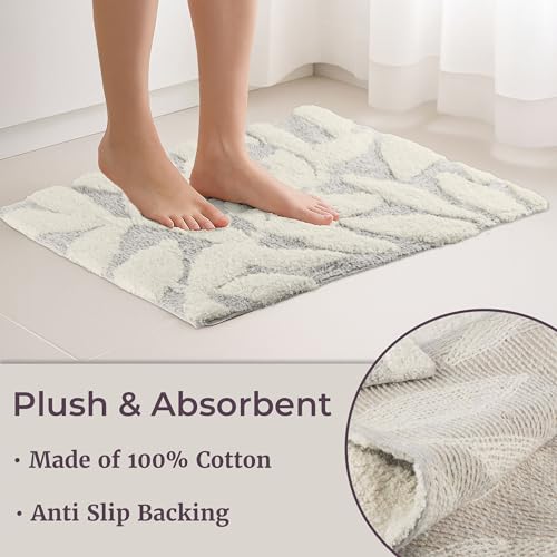 Lavish Home Bathroom Rug Set, Gray, 2-Piece-Set, 35”x22”/25”x18” - color: Grey