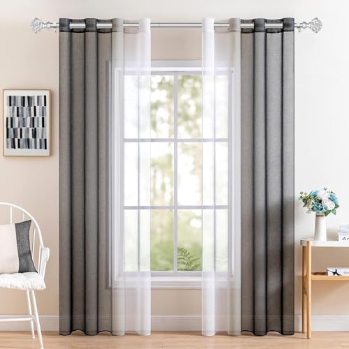 TONIAL Silver Translucent Replacement Finials for 3/4 Inch Curtain Rod - color: Silver