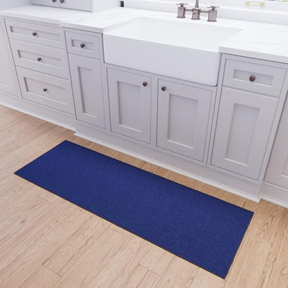 Ottomanson 2x5 Kitchen Runner – Non-Slip Hallway Runner Rug - color: Navy Blue