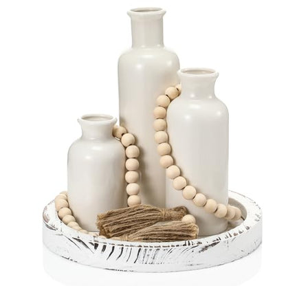 5 Pcs Coffee Table Decor Set, White - color: White