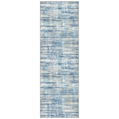 KOZYFLY Modern Washable Runner Rug 2x6 Runners for Hallways Blue Beige - color: Blue Beige, size: 2' x 6' (Runner)