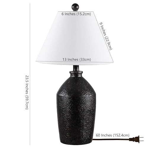 SAFAVIEH Lighting Collection Selna Dark Brown Table Lamp (LED Bulb Included)