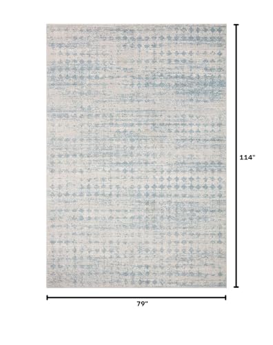 Loloi Kamala Sky/Dove 6'-7" x 9'-6" Area Rug - color: Sky / Dove, size: 6'7" x 9'6" (Rectangular)