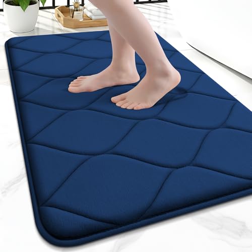 Smiry Memory Foam Bath Mat 24x16, Ultra Soft Absorbent Bathroom Rugs