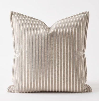 SanVia Designer Cotton Throw Pillow Covers 20x20 for Nooks, Beds & Sofas - color: Taupe, size: 20" x 20" (Pack of 1)