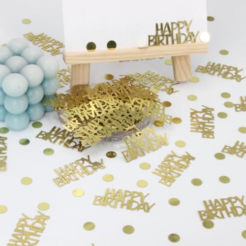 Birthday Confetti - Gold Glitter for Tables, 270 Pcs - color: Color1