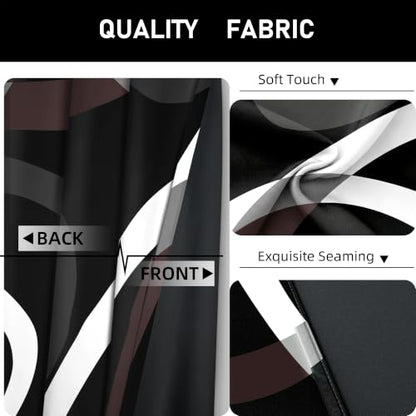 weesire Black and Brown Blackout Curtains, 52 x 96 Inch, Grommet, 2 Panels - color: P1-brown, size: 52"W x 96"L (Pack of 2)