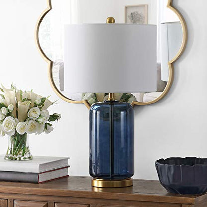SAFAVIEH Lighting Novah Table Lamp, 26″ Glass Blue TBL4283B - color: Blue