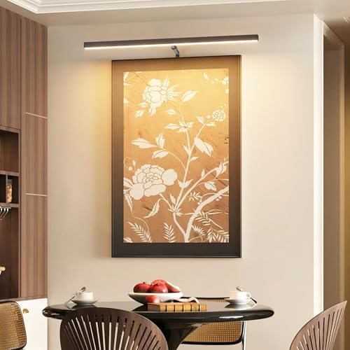 24" LED Picture Light Plug in, 9W Black Art Light - color: Black, size: 24 inch