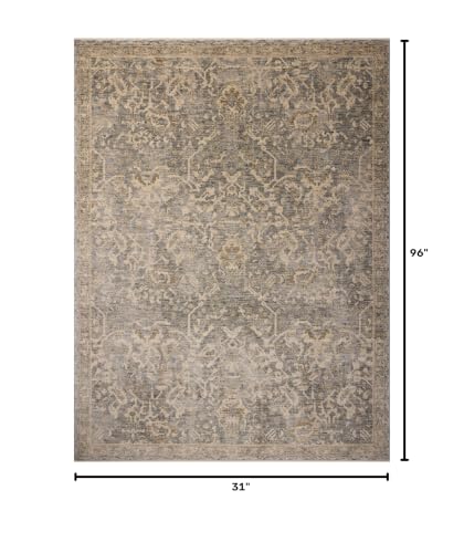 Loloi Magnolia Home Junie Blue/Natural 2'-7" x 8'-0" Runner Rug - color: Blue / Natural, size: 2'7" x 8' (Rectangular)
