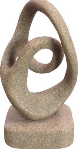 Abstract Modern Ribbon Decorative Sculpture, Knot Sculptures,Home Decor,Coffee Table Statues,Dining Living Room Desk Decor,Shelf Decoration (Beige-B) - color: Beige-b