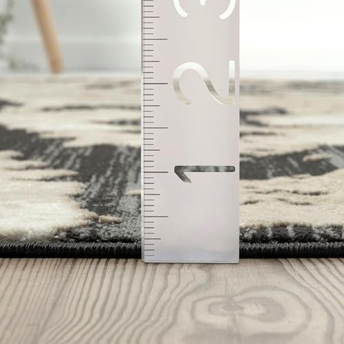 Abani Black and Cream Area Rug | 5' x 8' Tan and Beige Abstract Pattern | Perfect for Living Room and Bedroom | Terra Collection - color: Grey, size: 5'3" x 7'6" (Rectangular)