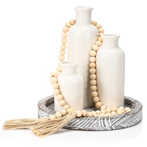 5 Pcs Coffee Table Decor Set, Gray White - color: Gray White
