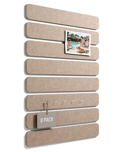 Fluxynara 13" x 2" Felt Wall Panels, Khaki - color: Khaki, size: 8-pack