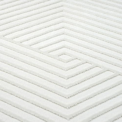 Abani Cream Area Rug for Living Room, Bedroom - Geometric Lines- 6' x 9' -Durable & Easy to Clean - color: Cream, size: 6' x 9' (Rectangular)