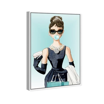 The Oliver Gal Artist Co. Abstract Wall Art Canvas - size: 15"L x 10"W, style: White Frame