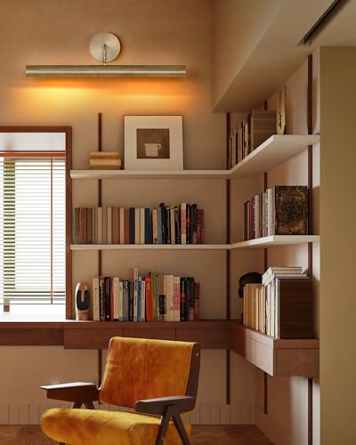 Hardwired Picture Light 30", Brass Art Display Wall Lamp, 180° Rotatable - size: 30 inch