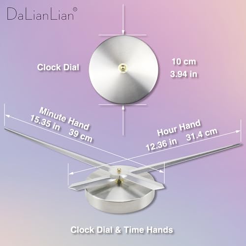 DIY Wall Clock, 3D Mirror Effect, Adjustable up to 65 in, Blue - color: Blue
