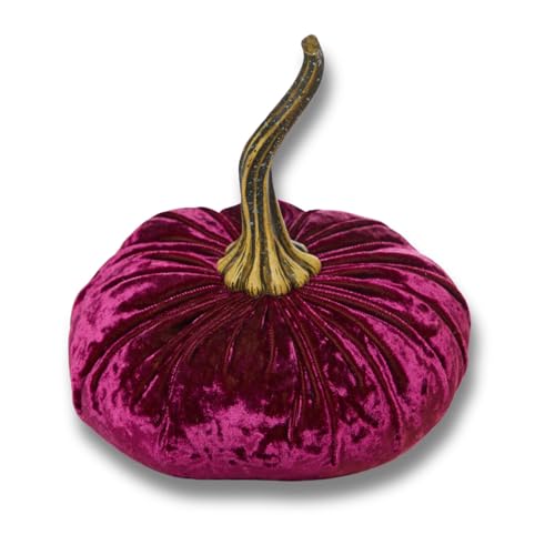 Your Heart's Content Luxe Berry 6.25 inch Velvet Pumpkin (Luxe Berry) - color: Luxe Berry