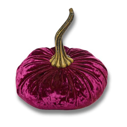 Your Heart's Content Luxe Berry 6.25 inch Velvet Pumpkin (Luxe Berry) - color: Luxe Berry