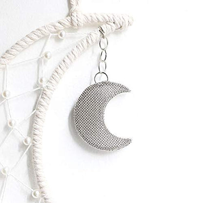 Dremisland Boho Macrame Wall Hanging Moon Dream Catcher Bedroom Door Decor