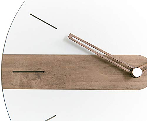 Stephanie Imports Modern Minimalist Exposed Wood Silent Wall Clock (Numberless) - color: Raw Wood (Numberless)