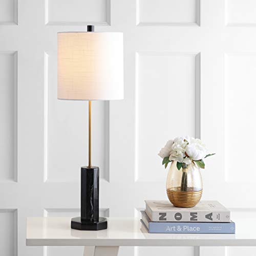 SAFAVIEH Lighting Collection Zackary Modern Black/ Brass Gold 31-inch Bedroom Living Room Home Office Desk Nightstand Table Lamp (LED Bulb Included)