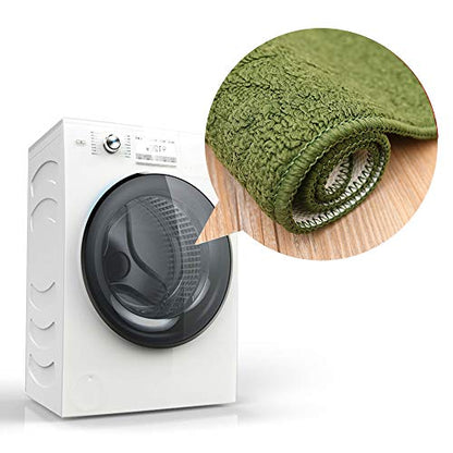 COSY HOMEER 39x20 Half Round Kitchen Rug,Non Slip Washable Mat,Green 1PC - color: Green, size: 1'8" x 3'3" (Semicircular)