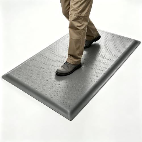 Anti Fatigue Mat 2x6 Ft 15/16" Thick Soft Sponge Ergonomic Mat - size: 71.7"L x 24.4"W x 0.9"Th