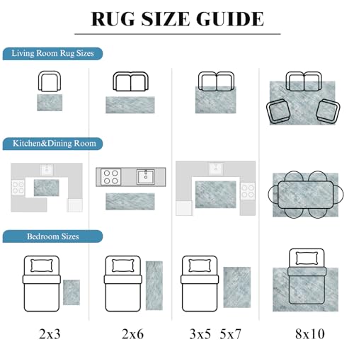 6x9 Washable Area Rug, Blue Solid Area Rugs for Living Room & Bedroom - color: Blue, size: 6' x 9' (Rectangular)