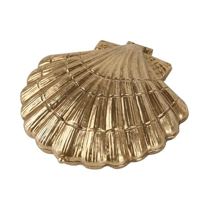 NIKKY HOME Gold Seashell Trinket Jewelry Box, Mini Ring Storage Organizer