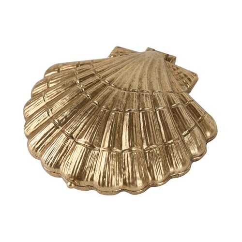 NIKKY HOME Gold Seashell Trinket Jewelry Box, Mini Ring Storage Organizer