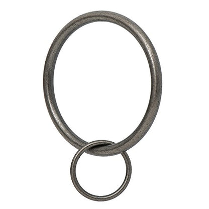 Ivilon Drapery Eyelet Curtain Rings - 2" Ring Loop for Hook Pins, Set of 14 - Pewter - color: Pewter, size: Set of 14 (2")