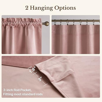 StangH Dusty Rose Valance for Windows 52x18 Inch, 1 Panel - color: Dusty Rose, size: 52"W x 18"L (Pack of 1)