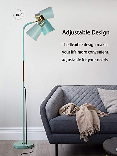 LALISU Floor Lamp Industrial Floor Lamps Reading Farmhouse Standing Lamp - color: Green