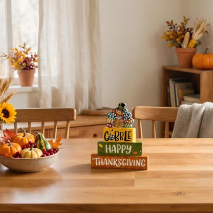 Smile Thanksgiving Wooden Block Decor - style: Thanksgiving Gobble