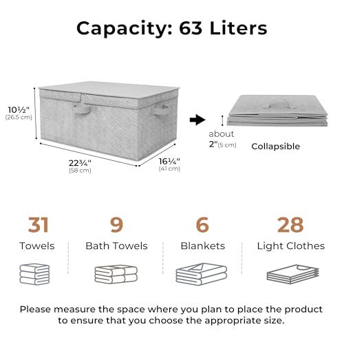 GRANNY SAYS Extra Large Storage Bins with Lids, Closet Bins, Gray - color: Gray, size: Extra Large - 2 Pack