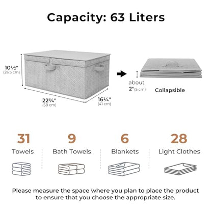GRANNY SAYS Extra Large Storage Bins with Lids, Closet Bins, Gray - color: Gray, size: Extra Large - 2 Pack