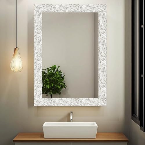 IVN Wallpaper Border Peel and Stick Wall Classic White Carving 4x196 Inch - color: Classic White Carving