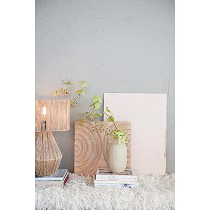 Bloomingville Boho Square Wood Wall Art with Carved Arches, Natural