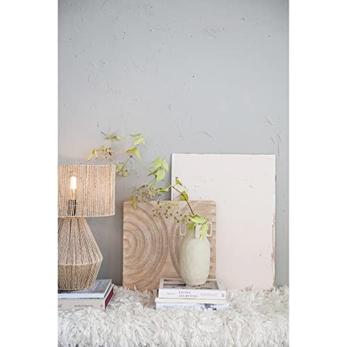 Bloomingville Boho Square Wood Wall Art with Carved Arches, Natural