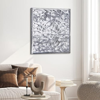 Empire Art Direct Enigma 3D Polished Steel Sculpture, Abstract Metal Wall Art with Sliver Leaf, Ready to Hang, Living Room, Bedroom & Office,Sliver,32"x32" - color: Silver Enigma, size: 32"L x 32"W