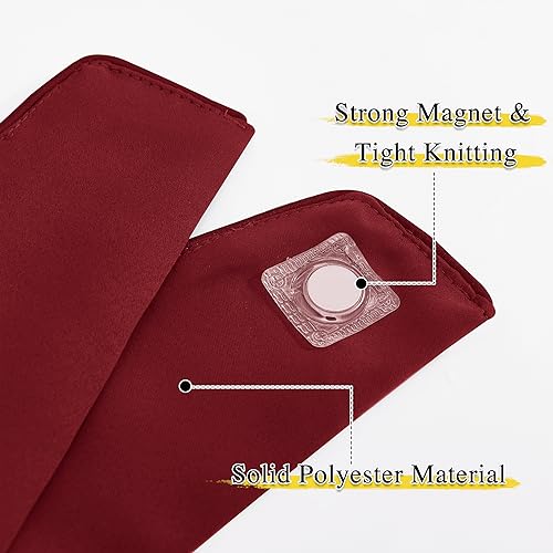 NICETOWN Strong Magnetic Curtain Tiebacks-Curtain Tiebacks for Wall No Screws Perfect of Curtains (Burgundy Red, 11.8 X 4 Inches, Set of 4) - color: Burgundy Red, size: 4"W x 11.8"L (Pack of 4)
