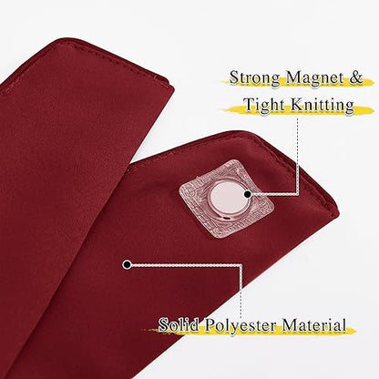 NICETOWN Strong Magnetic Curtain Tiebacks-Curtain Tiebacks for Wall No Screws Perfect of Curtains (Burgundy Red, 11.8 X 4 Inches, Set of 4) - color: Burgundy Red, size: 4"W x 11.8"L (Pack of 4)