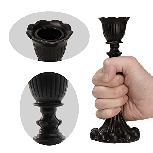 Guichifun Black Candlestick Holder Set of 3 Living Room Decor - color: Black