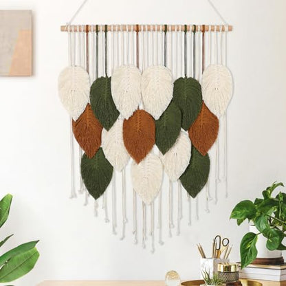 Macrame Wall Hanging Boho Woven Tapestry Chic Home Decor Modern Wall Art - color: 23.6"W x 29.5"L