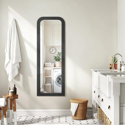 AAZZKANG Wall Mirror Full Length Rectangle Large Black Wood Framed 43"x14" - color: Black, size: 43"L x 14"W