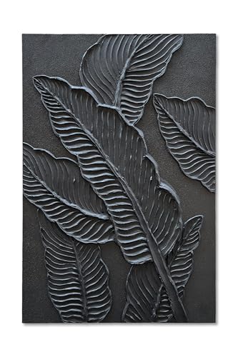 NANKAI Art Hand-Painted Black Thick Textured Art Oil Painting 36x24 inch Contemporary Abstract Art Painter's Living Room Corridor Wall Decoration - color: Nkhb338