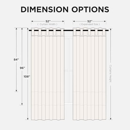 Joydeco Blackout Curtains 108 Inches Long, Thermal Insulated Black Out Curtains 2 Panels Set, Room Darkening Drapes for Living Room Window Rod Pocket Back Tab (W52 x L108 Inch, Beige) - color: Beige, size: 52"W x 108"L (Pack of 2)